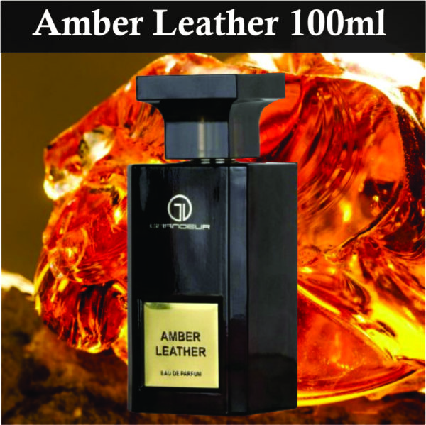 Amber Leather Eau De Parfum for Unisex 100ml | Spices, Jasmine and Sandalwood Fragrance Perfume - Image 2