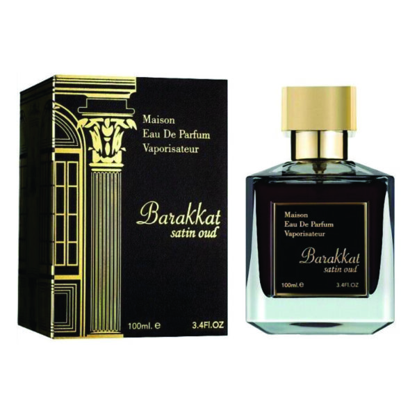 Barakkat Satin Oud Unisex Eau De Parfum 100ml | Vanilla and Oud Fragrance | Barakkat Satin Oud Perfume Made in Uae