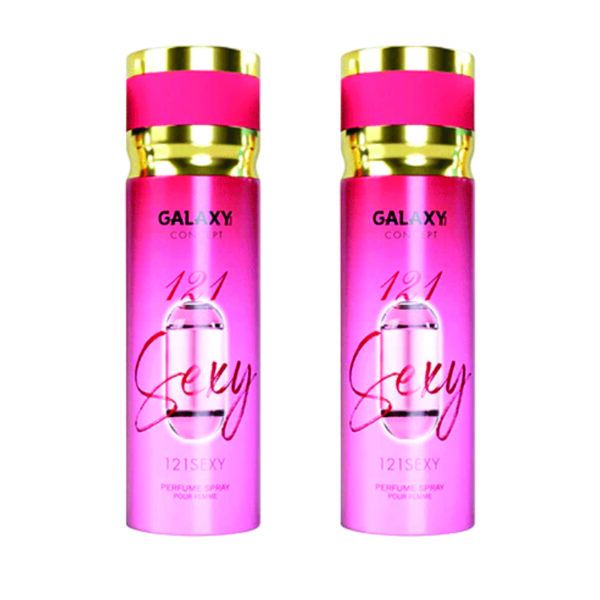Inspired -  212 Perfume | Pack of 2 - Galaxy Concept 121 Sexy Perfume Spray 200ml | Bergamot and Rose Fragrance