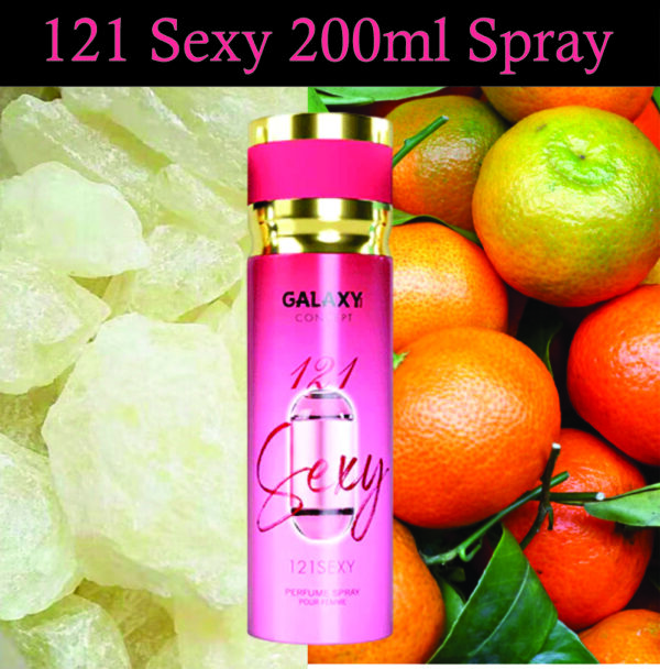 Inspired -  212 Perfume | Pack of 2 - Galaxy Concept 121 Sexy Perfume Spray 200ml | Bergamot and Rose Fragrance - Image 2
