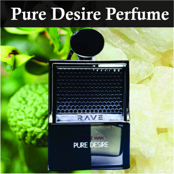 Pure Desire Eau De Parfum for Men 100ml | Rose, Vanilla and Bergamot Fragrance Perfume | Pure Desire Made in Dubai - Image 2
