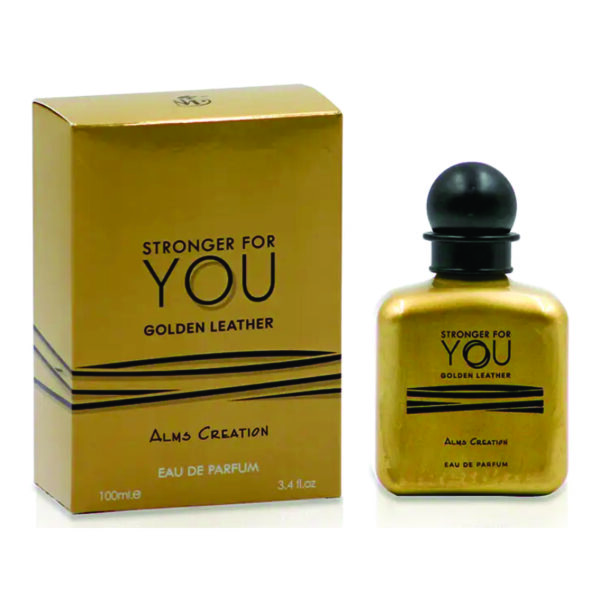Stronger For you Golden Leather Men Eau De Parfum  | Vanilla, Lavender and Sugar Fragrance | Stronger For you 100ml Made in France