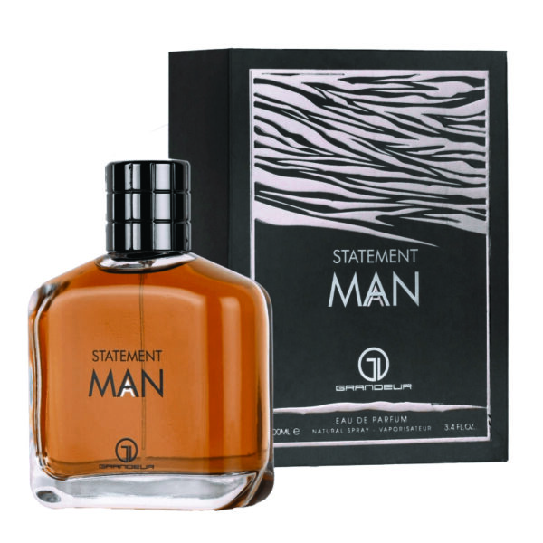 Statement Man Eau De Parfum for Men | Caramel and Amber Fragrance | Grandeur Statement Man 100ml Made in Dubai