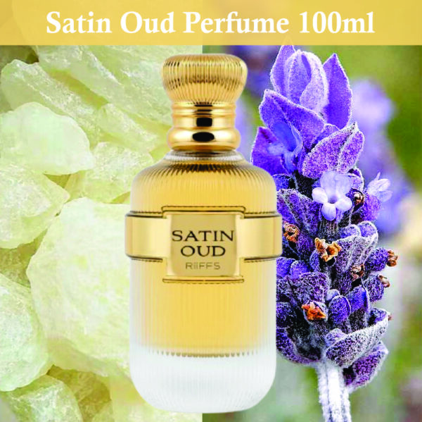 Satin Oud Eau De Parfum for Women 100ml | Agarwood, Bergamot and Lavender Fragrance| Riiffs Oud Perfume Made in Dubai - Image 2