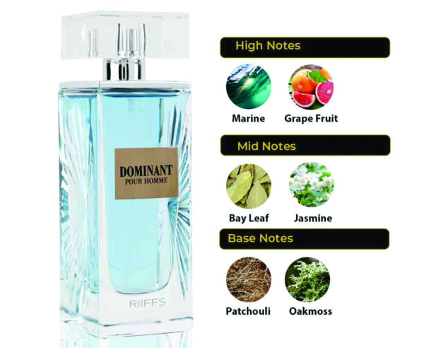Dominant Pour Homme Eau de Parfum for Men 100ml | Jasmine and Grapefruit Fragrance | Riiffs Dominant Made in Dubai - Image 2