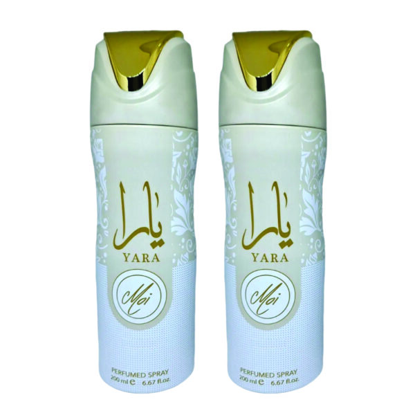 Inspired - Yara White Perfume  | Pack of 2 – Yara Moi Perfume Spray for Women 200ml | Jasmine and Caramel Fragrance