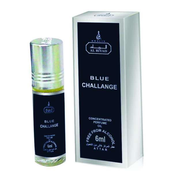 Blue Challange Unisex Perfume oil 6ml | Lemon,Musk and Spicy Fragrance | Blue Challange Perfume oil Made in Dubai