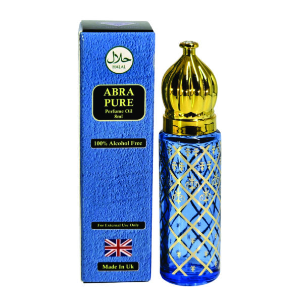 Abra Pure Perfume oil for Unisex 8ml | Vanilla and Musky Fragrance | Alcohol–Free Abra Pure Perfume oil Made in Uk
