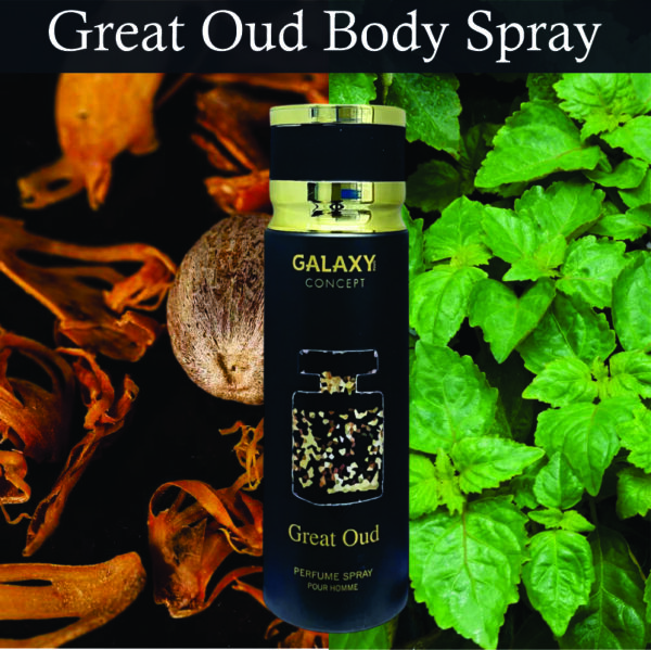 Pack of 2 - Great Oud Perfume Spray for Men 200ml | Oud, Lavender and Saffron Fragrance | Galaxy Concept Made in Uae - Image 2
