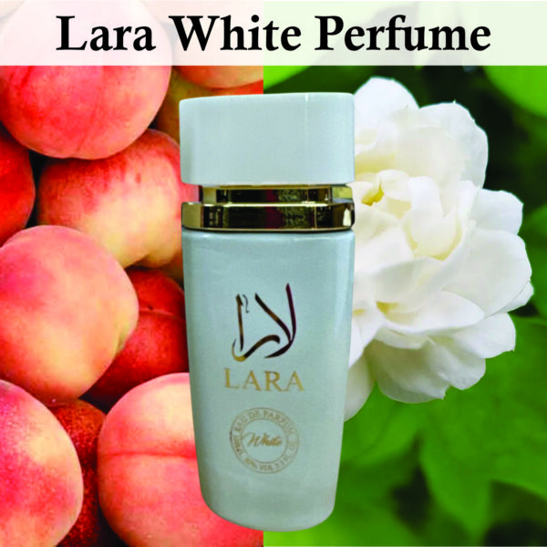 Lara White Edp Eau De Parfum for Women 100ml | Jasmine, Peach and Amber Fragrance | Lara White Women Perfume Made in Uae - Image 2