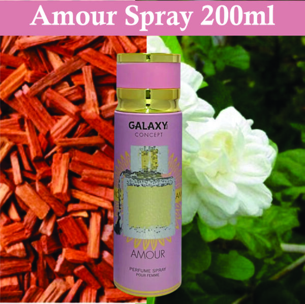 Pack of 2- Amour Perfume Spray for Women 200ml | Bergamot and Rose Fragrance | Amour Body Spray for Women Made in Uae - Image 3