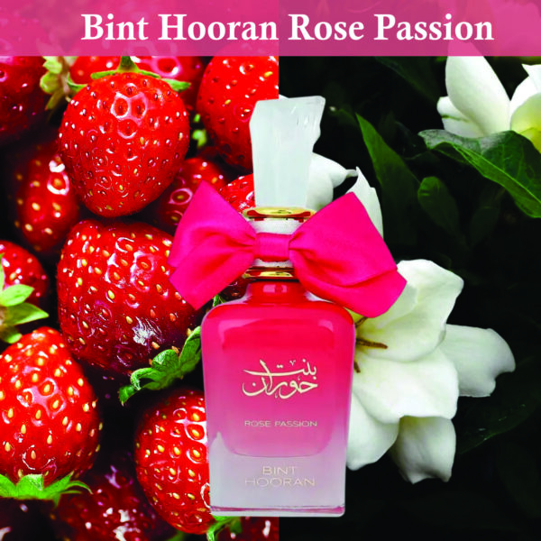 Bint Hooran Rose Passion Perfume for Women 100ml | Vanilla and Strawberry Fragrance | Bint Hooran Perfume Made in Uae - Image 2