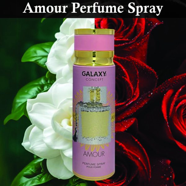 Pack of 2- Amour Perfume Spray for Women 200ml | Bergamot and Rose Fragrance | Amour Body Spray for Women Made in Uae - Image 2