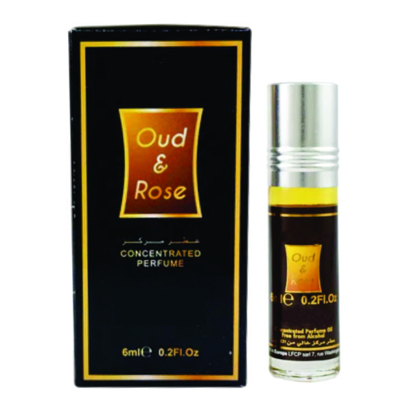 Oud & Rose Perfume oil 6ml | Oud, Rose and Saffron Fragrance,Oud & Rose Perfume oil for unisex 6ml Made in Uae