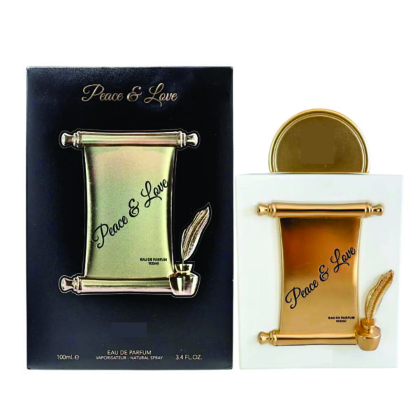 Peace & Love Perfume | Vanilla, Bergamot and Rose Fragrance Perfume, Peace and Love Unisex Perfume 100ml Made in Uae