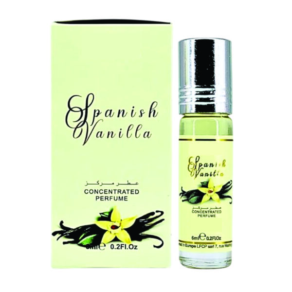 Spanish Vanilla Perfume Oil for Unisex 6ml | Vanilla, Milky and Sweet Fragrance | Vanilla Perfume oil Made in Uae