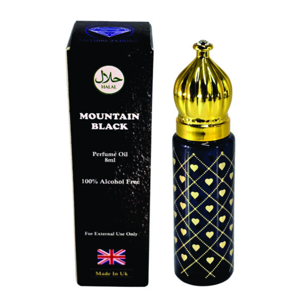 Mountain Black Perfume oil for Men 8ml | Lavender,Rose and Sandalwood Fragrance Perfume oil | Perfume oil Made in UK