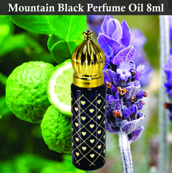 Mountain Black Perfume oil for Men 8ml | Lavender,Rose and Sandalwood Fragrance Perfume oil | Perfume oil Made in UK - Image 2