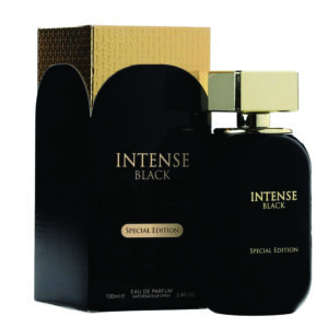 Intense Black Eau De Parfum for Unisex | Lemon, Woody and Cardamom Fragrance|Parfum for Unisex 100ml Made in Uae
