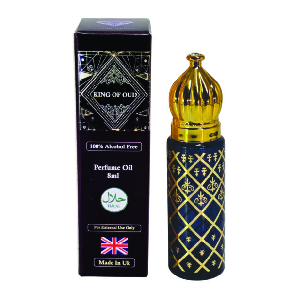 King of Oud Men and Women Perfume oil 8ml | Oud,Saffron and Musk Fragrance | Fragrance For Men and Women Made in UK