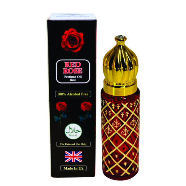 Red Rose Perfume Oil For Unisex 8ml| Orange,Cedarwood and Lemon Fragrance| Fragrance oil  Made in UK