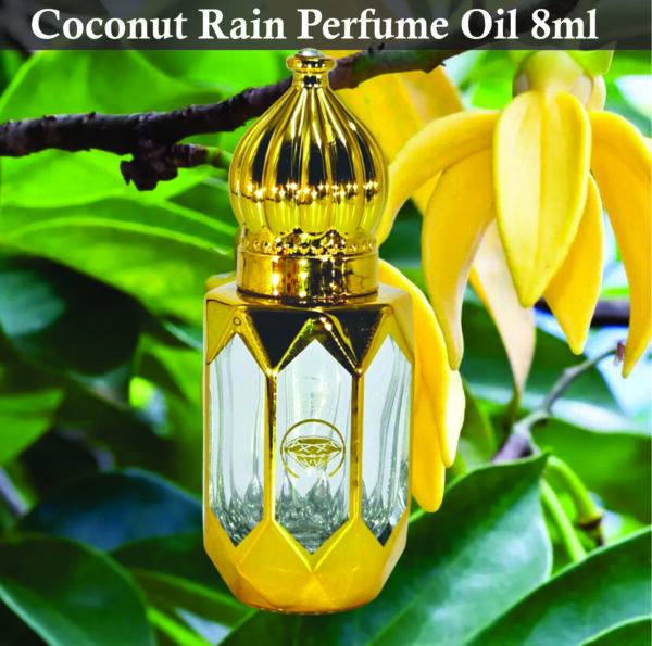 Coconut Rain Perfume oil For Unisex 8ml | Floral, Amber and Jasmine Fragrance| Fragrance for Unisex Made in Uk - Image 2