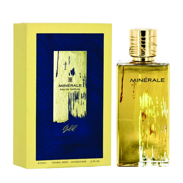 Minerale Gold Unisex Eau De Parfum 100ml | Saffron, Patchouli and Cedar Fragrance | Perfume For Unisex Made in Uae