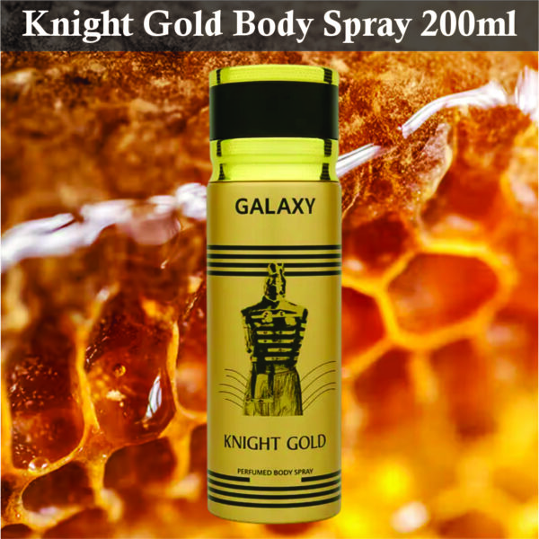 Pack of 2- Knight Gold Spray for Men 200ml | Vanilla, Lavender and Tonkabean Fragrance| Spray for Men Made in Uae - Image 2