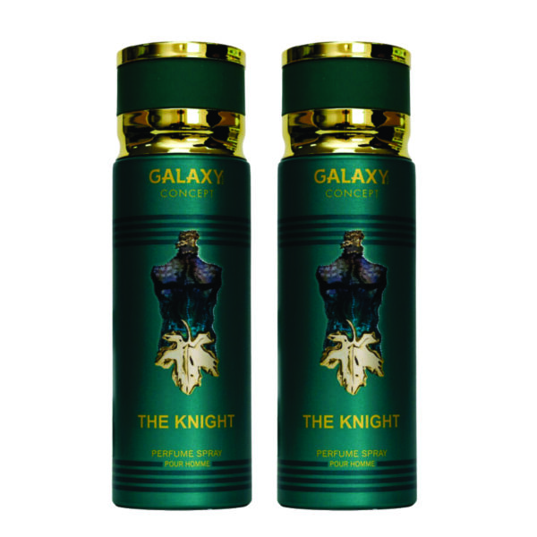 Pack of 2- The Knight Perfume Spray for Men 200ml | Pineapple, Coconut and Woody Fragrance| Spray for Men Made in Uae